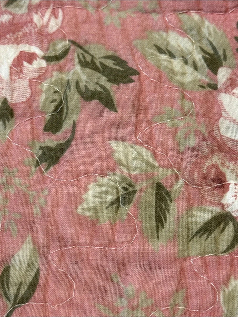 Vintage Cottagecore Floral Quilted Pillow Shams Set of 2 Standard